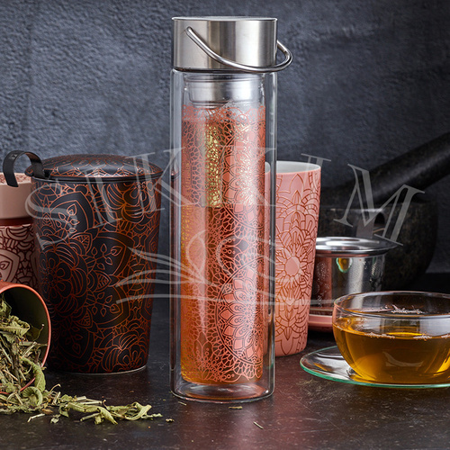 Butelka Szklana JM z zaparzaczem `Mandala` 400ml